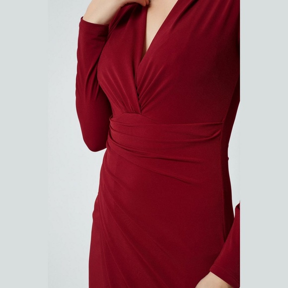 Explosion London Black long sleeve neck midi dress - Picture 6 of 8